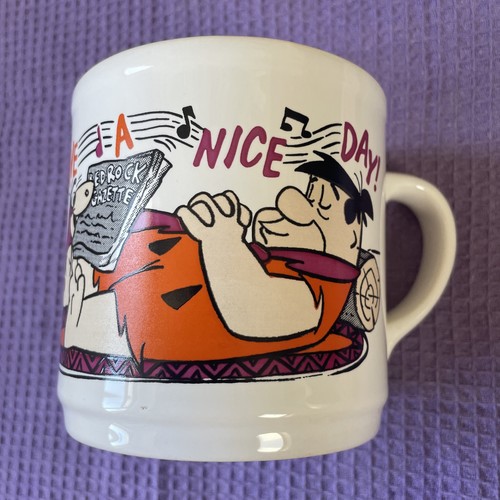 Vintage fred flintstone mug - vintage,