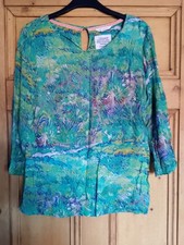 White Stuff X National Gallery Van Gogh Green Top Size 12