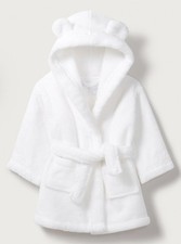 The White Company Organic Hydrocotton Baby Hooded Bear Ear Robe 6-12 Months