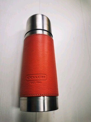 Coach leather sleeved flask - coach,