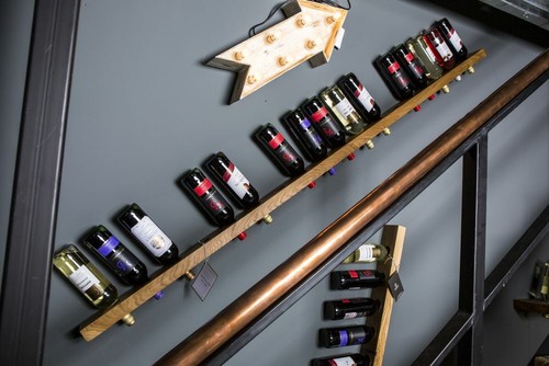 Oak wine rack - rack, shelf