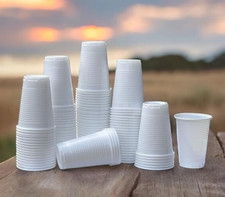 Disposable cups white drinking