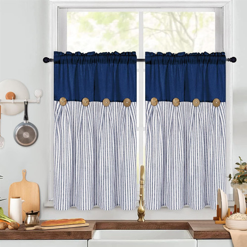 Cotton linen farmhouse kitchen - farmhouse,