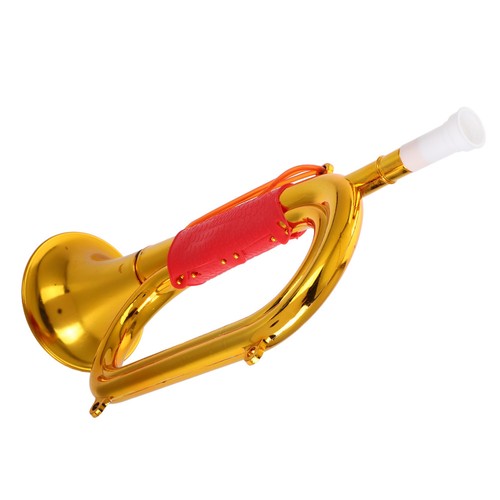 Gold plastic kids trumpet - plastic,
