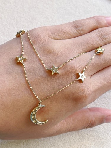 Qvc diamonique moon star - moon,