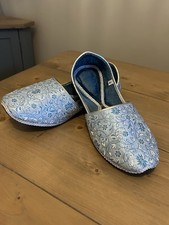 Size 6 Pale Blue Silk Velvet