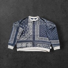 Mens kapital black bandana print sweatshirt, L sz 3