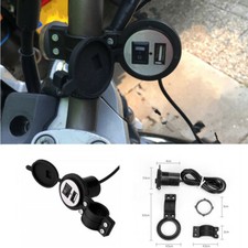 12V Motorcycle USB Charger Switch Socket Plug Waterproof Motorbike Phone Charger