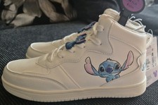 Lilo And Stitch High Top Trainers White Size Uk 5 Brand New With Tags