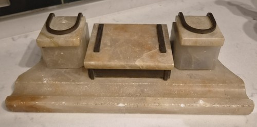 Antique art deco onyx - onyx, double