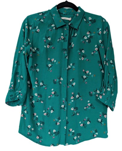 Sessun emerald green - emerald, floral