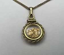 Vintage Natural gold placer nugget pendant