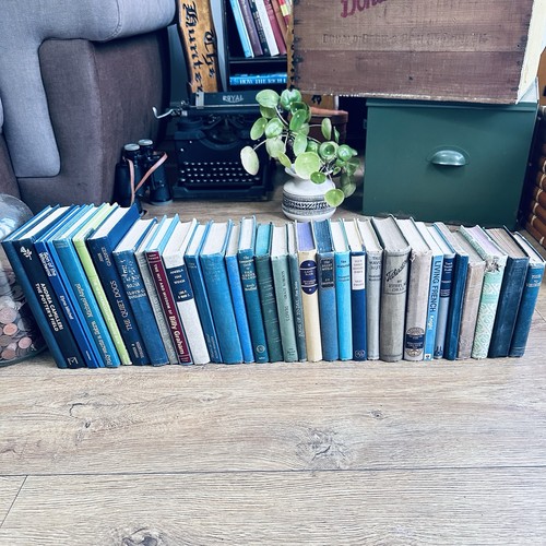 Vintage blue green hardback - vintage,