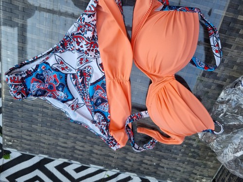 Shein pink green neon bikini - neon,
