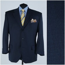 Mens Italian Blazer 46S UK Size OXFORD Dark Blue REDA Wool Sport Coat Jacket