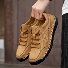 Genuine Leather Mens Sneakers