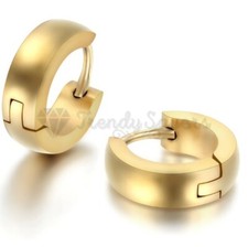 Real Sterling Silver Cubic Zirconia 12MM Ear Huggie Hoop Earrings Fashion Gift