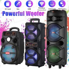 6000W Bluetooth Speaker Sub woofer Heavy Bass Sound System Party & Mic Portable