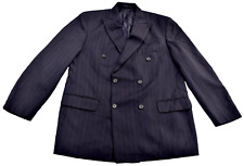 Vintage  Blazer Jacket Mens Westbury Black Wool Pinstriped Retro Formal 42"