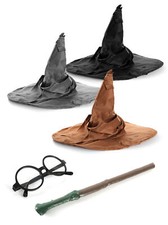 WIZARD WITCH HAT ACCESSORIES HALLOWEEN BOOK FILM CHARACTER WAND GLASSES LOT