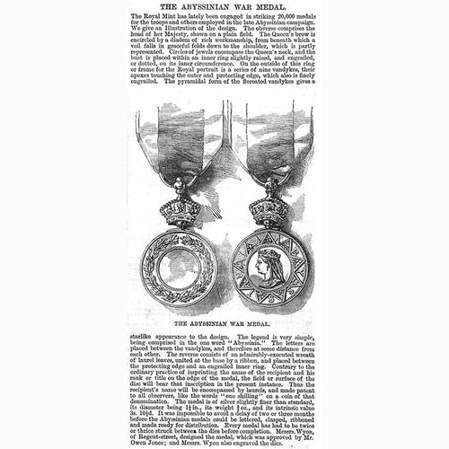 The abyssinian war - the, medal