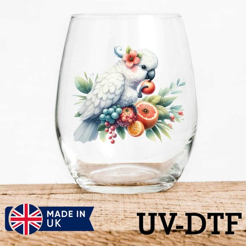 White cockatoo 8pcs dtf - 8pcs, uv
