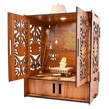 Wooden LED Temple Mandir for