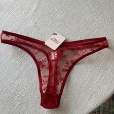 Agent Provocateur Henrieta Thong Red Size 4 UK 12