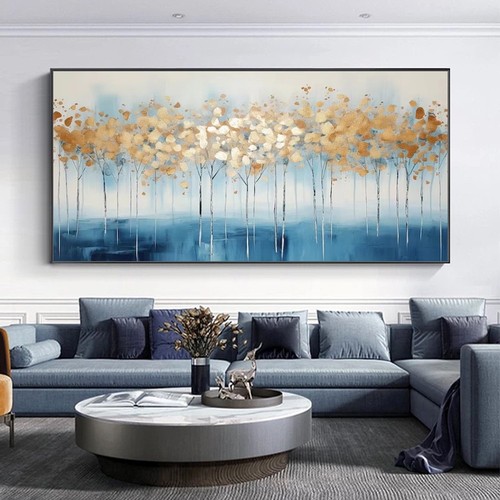 Handpainted gold tree - handpainted, oil