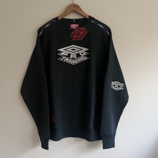 Vintage Umbro Pro Training Sweatshirt NWT 90s  Logo Teal/White Size M
