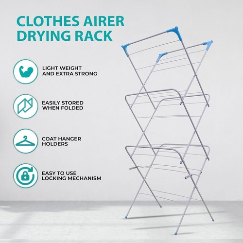 Tier clothes airer laundry - 3,