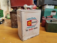Vintage Petrol Jerry Can With Cap Shell Service For Motor Boats
