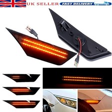 2x Smoked Sequential LED Side