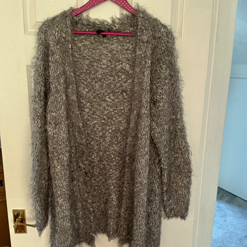 Evans grey mix eyelash knit - evans,