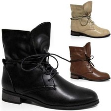 Ladies Ankle Army Boots Women