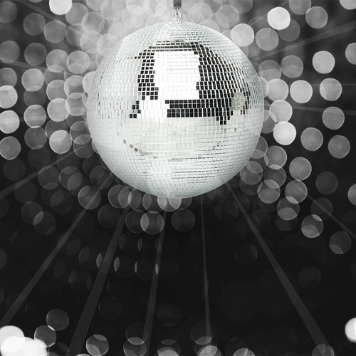 Mirror disco ball - disco, silver