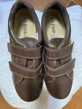 Free-Step Ladies Dark Brown Touch Fasten Comfort Shoes - UK 7 - EU 41