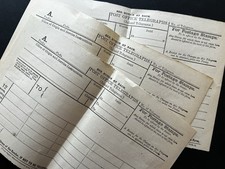 Vintage Blank Post Office Telegraph Form X 3, 6d 12 Words Inland Telegram 1950's