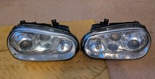 Mk4 Golf Headlights Pair Driver Passenger R32 Style Angel Eyes