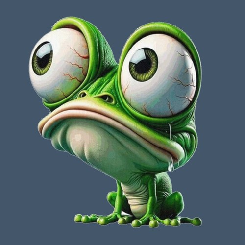 Big eye frog tee shirt - big,