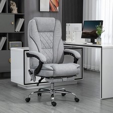 Massage Office Chair Heated Reclining Computer Desk Armchair Seater Footrest