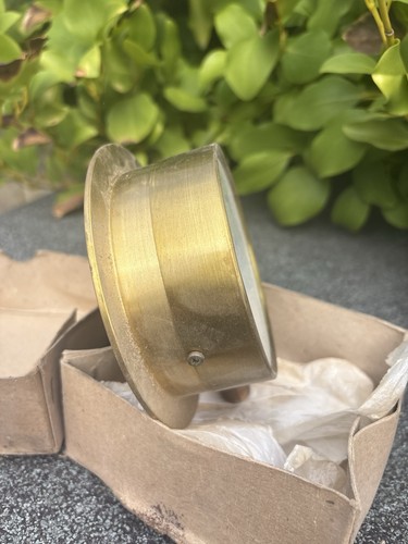 Vintage brass pressure gauge - brass,