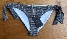 Jack Wills Cromer Tie Side Swim Bottoms Size 8 BNWT, Navy Mix RRP £19.95