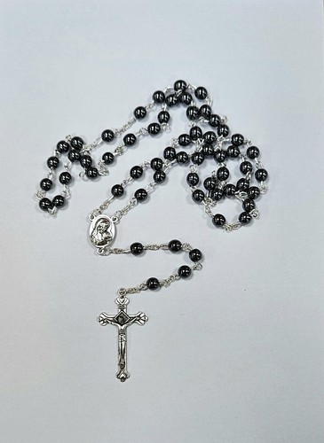 Holy land hematite rosary - land,