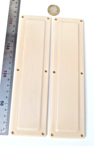 Pair cream bakelite - art, deco