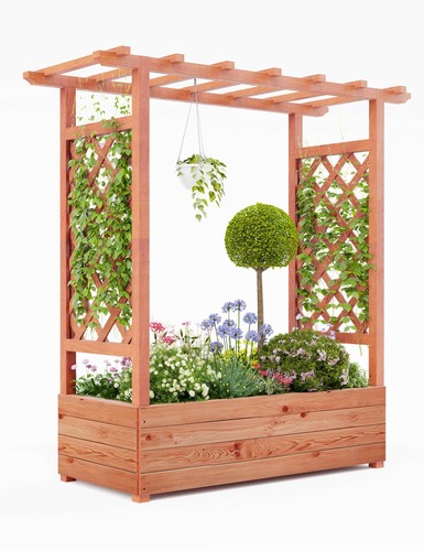 Wooden raised garden - bed, 113
