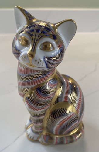 Royal crown derby cat imari - cat,
