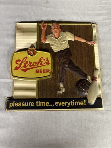 Stroh beer sign - stroh's, vacuform