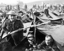 WH McCurdy under pup tent