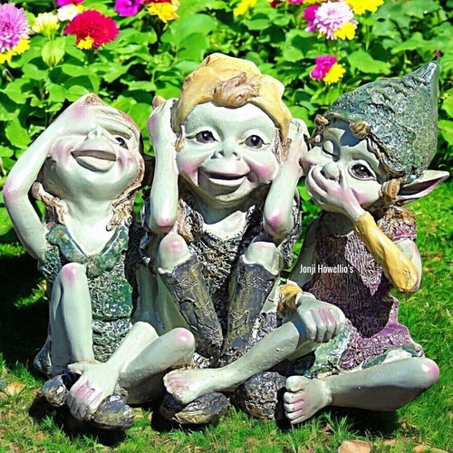 Three wise pixies garden - pixies,
